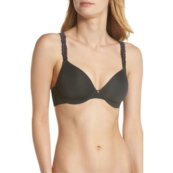 Natori Rose Dream Custom Coverage Underwire Bra Black Size 32G - Picture 1 of 8